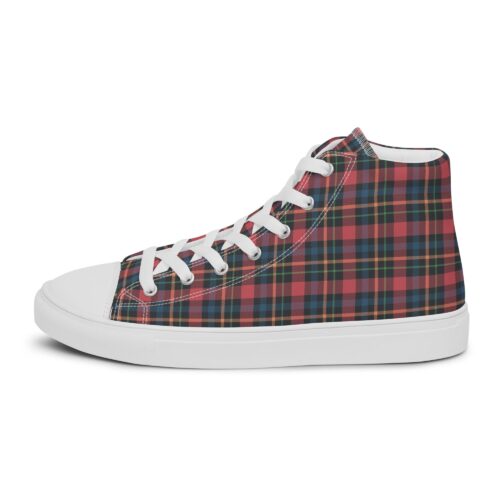 Men’s high top shoes tartan design-SM1