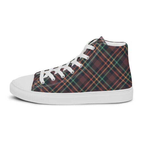 Men’s high top shoes tartan design-SM2