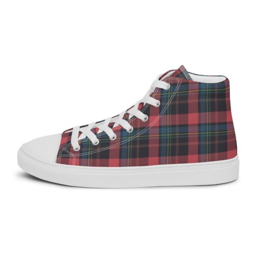 Men’s high top shoes tartan design-SM3