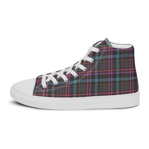 Men’s high top shoes tartan design-SM5